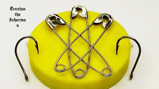 No more tangling of fishing hooks with safety pins