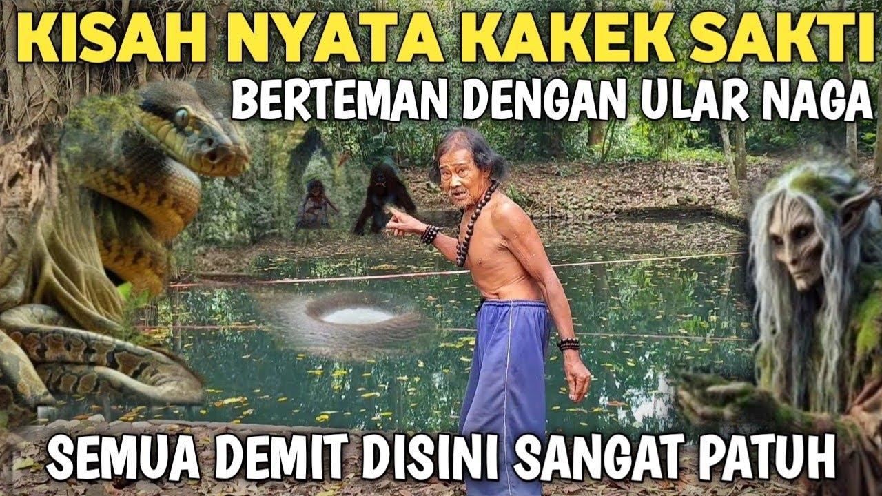 Merinding !! Mbah man kakek sakti hidup di hutan Berteman dengan ular naga dan genderuwo