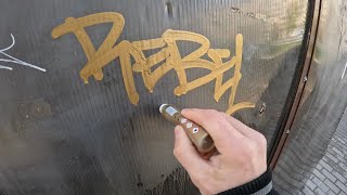 Graffiti bombing. Tagging and pieces. Train line and streets. Fat cap. Rebel813 4K 2022