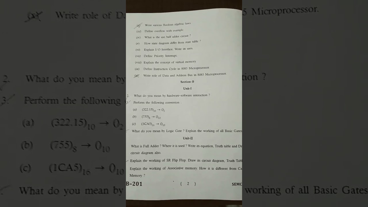 Msc computer science sem 1st co question Paper