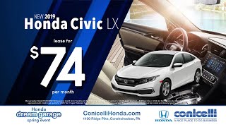 74Mo. Civic, 145Mo. Accord, 164Mo. Cr-V At Conicelli Honda In Conshohocken