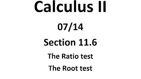 Calculus II - Lecture 21 (07/14)
