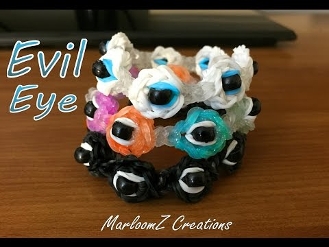 Rainbow Loom Evil Eye Bracelet - Good Luck Charm