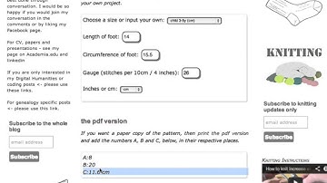 How to use the Super Sock Calculator (part 1: using the calculator)