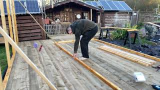 Off grid cabin build in Scotland UK, the cabin extension is starting to take shape..kinfolk..