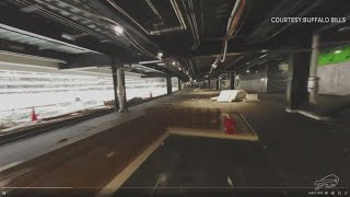 Drone video shows progress of Highmark Stadium
