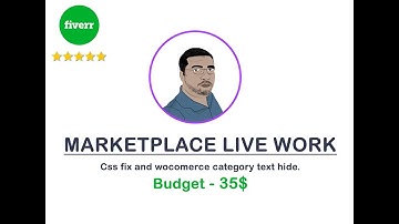 live marketplace work on fiverr -- Css fix and wocomerce category text hide