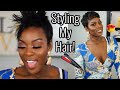 STYLING MY HAIR!| Using 1" Flat Iron| Roxy Bennett