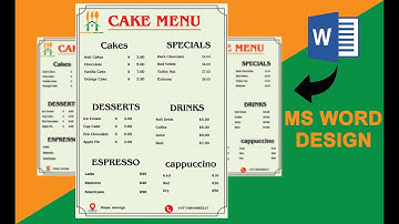 How to make menu card design in ms word || Restaurant Menu Card Design