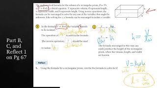 IM 1 Lesson 2 3 Solving for a Variable Video Notes