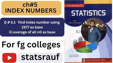 q5.1 ch5 index number dr m afzal beg book of statistics for fg colleges carvan book house/statsrauf