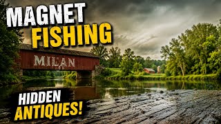 I Found HIDDEN ANTIQUES Magnet Fishing in Rural Milan, Michigan! 😱