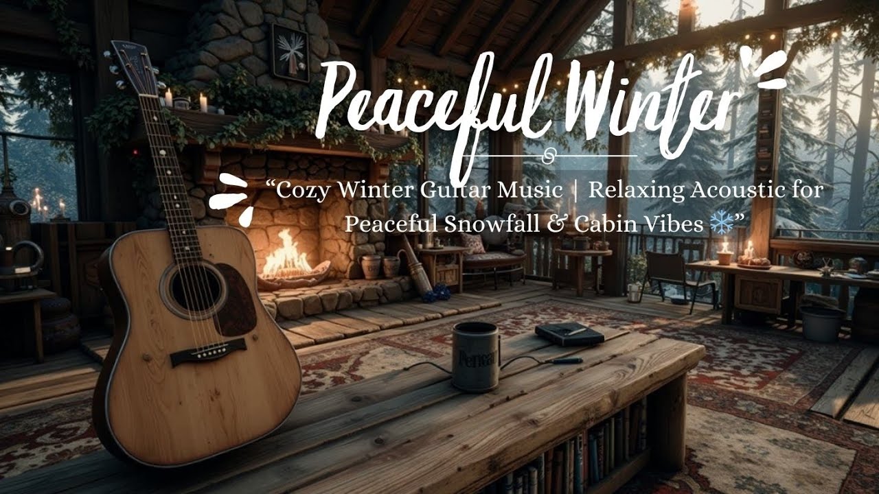 Расслабляющая акустика для мирного снегопада и атмосферы хижины ❄️