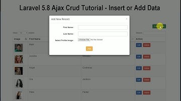 Laravel 5.8 Ajax Crud Tutorial - Insert or Add Data