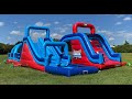 360° Video Giant Rugged Warriors Inflatable Obstacle Course