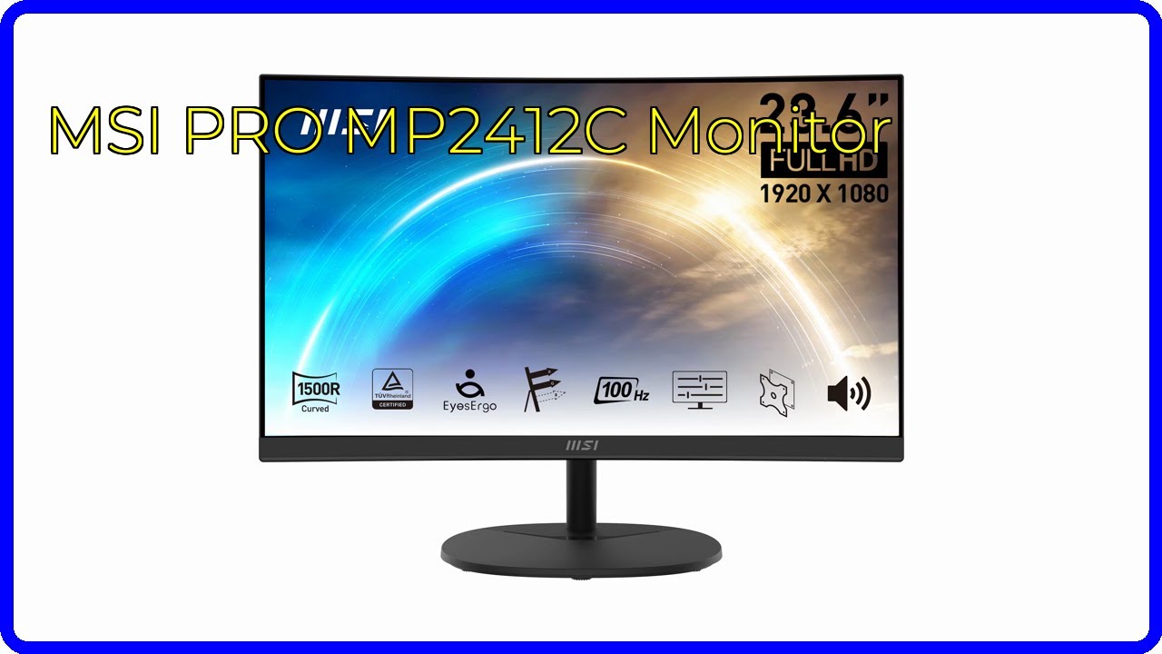 REVIEW (2025): MSI PRO MP2412C Monitor. ESSENTIAL details. - YouTube