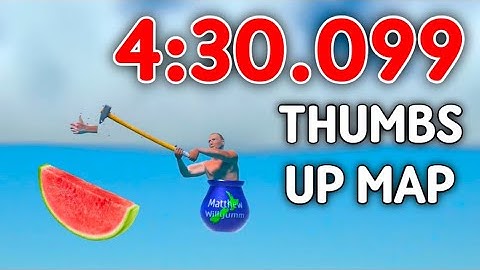 Getting Over It - Thumbs Up Map in 4:30.099 (World Record)