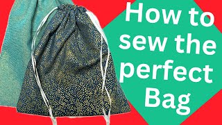 How to make the BEST Fabric Drawstring Bag! DIY Storage bag, Gift bag, toy bag!