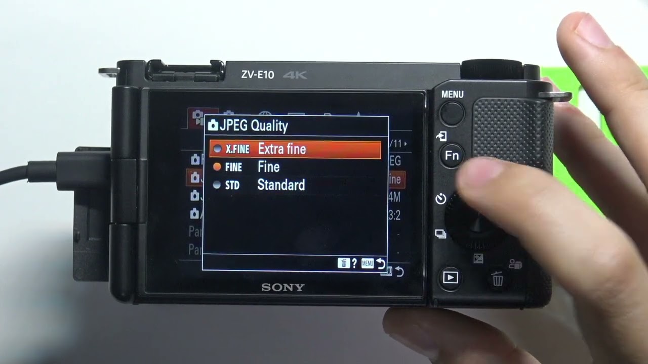 SONY ZV-E10 – How to Change JPEG Quality - YouTube