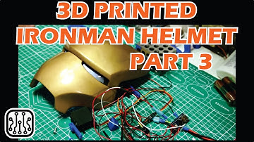 3D Printed Iron Man Helmet PART 3   Electronics, Arduino, Wirering Schematics LEDs Servo motors