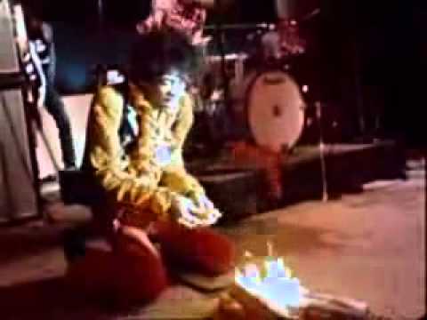 jimi hendrix guitar on fire rolling stones