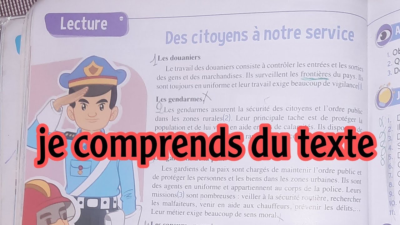 je comprends du texte des citoyens à notre service page 75 le trésor des mots ce2