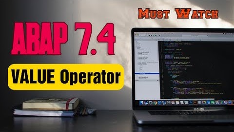 SAP ABAP [2020] - ABAP 7.40 - VALUE Operator