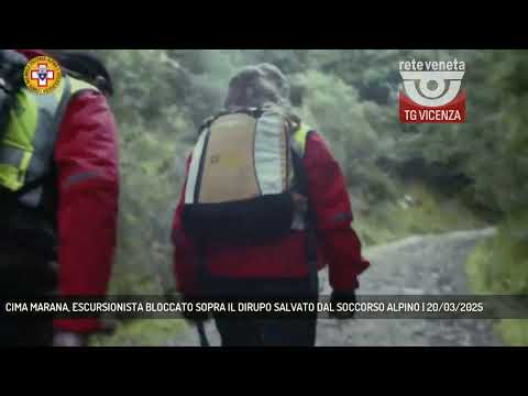 CIMA MARANA, ESCURSIONISTA BLOCCATO SOPRA IL DIRUPO SALVATO DAL SOCCORSO ALPINO | 20/03/2025