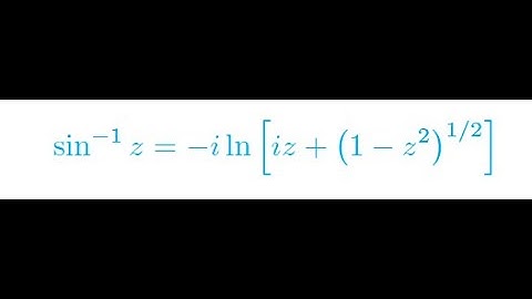 Complex Trigonometric and Hyperbolic Trigonometric Functions (Derivatives and Inverses)