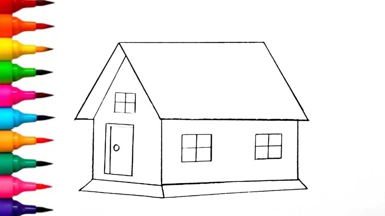 Simple 3D HOUSE & MORDEN HOUSE Drawing | How To Draw A 3D House Easy ...