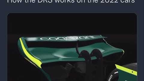 How the DRS works on the F1 2022 car
