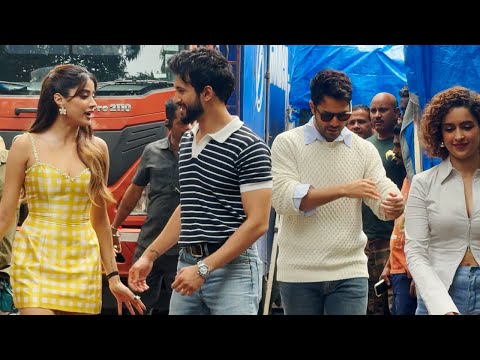 Sunny Sanskari Ki Tulsi Kumari Promoting With Varun Dhawan Janhvi Kapoor Rohit Saraf Sanya Malhotra  Sunny Sanskari Ki Tulsi Kumari Promoting With Varun Dhawan Janhvi Kapoor Rohit Saraf Sanya Malhotra