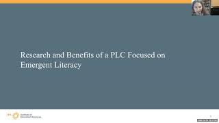 Planning Emergent Literacy Professional Learning Communities in Preschool Settings (REL Southeast)