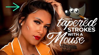 Create Tapered Strokes with a Mouse in GIMP