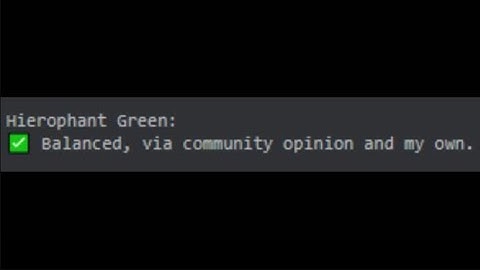 [YBA] Hierophant Green is totally balanced