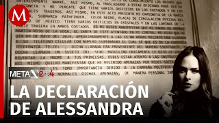 Alessandra Rojo de la Vega comparte declaración que rindió en Fiscalía sobre ataque en su contra