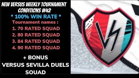 NEW VERSUS WEEKLY TOURNAMENT CONDITIONS #42 || BONUS VERSUS SEVILLA DUELS SQUAD || Pacybits 20