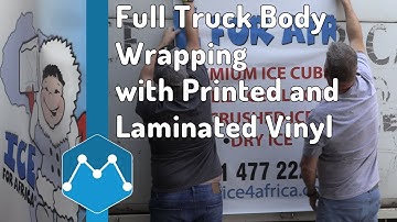 Vinyl Printing and Laminate For Truck Body Wrapping of an Ice for Africa Old Truck