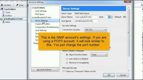 Configuring custom ports in ThunderBird