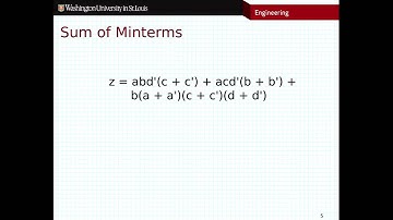 CSE260 - Sum of minterms