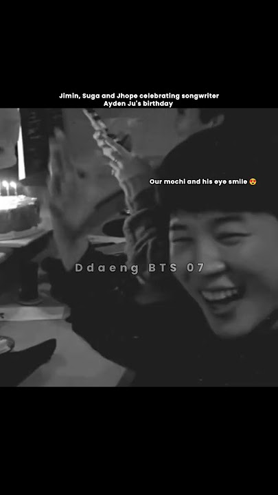 Jhope, Jimin & Yoongi celebrating Ayden Ju's birthday #bts #jhope #jimin #suga #ddaengbts #kpop