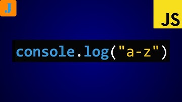 How To Print a to z in JavaScript