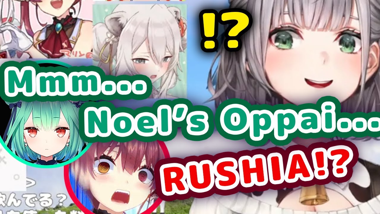 Rushia Drinks Noel's Milk to Get Bigger Chest While Marine Watches In Awe【ENG Sub/Hololive】
