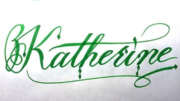 Katherine Name Signature Calligraphy Status | #moderncalligraphy #cursive #YearofYou #katherine