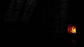 (No Ads) Drifting Rain & Glowing Fireplace 🔥🌧️ Leave the Day Behind & Rest Easy