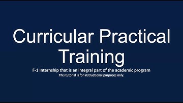 Curricular Practical Training (CPT) Overview