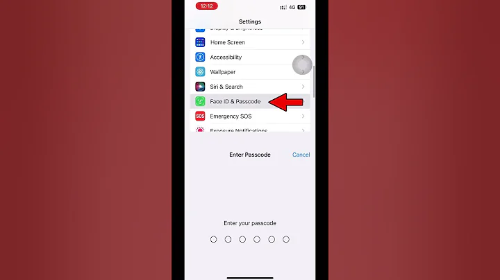 Reset Face ID in iPhone 13 #short #shorts #viral #apple #ios