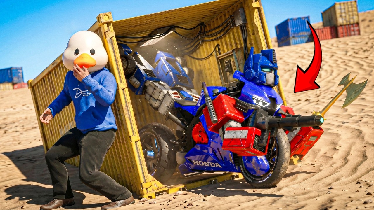 Stealing an OPTIMUS PRIME Big Bike sa GTA 5!