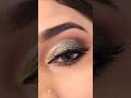 Green glitter eye makeup tutorial #makeup #makeuptutorial #trendingshorts #eyeliner