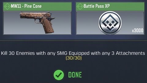 Call Of Duty Mobile Kill 30 Enemies with any SMG Equipped with any 3 Attachments Task Complete